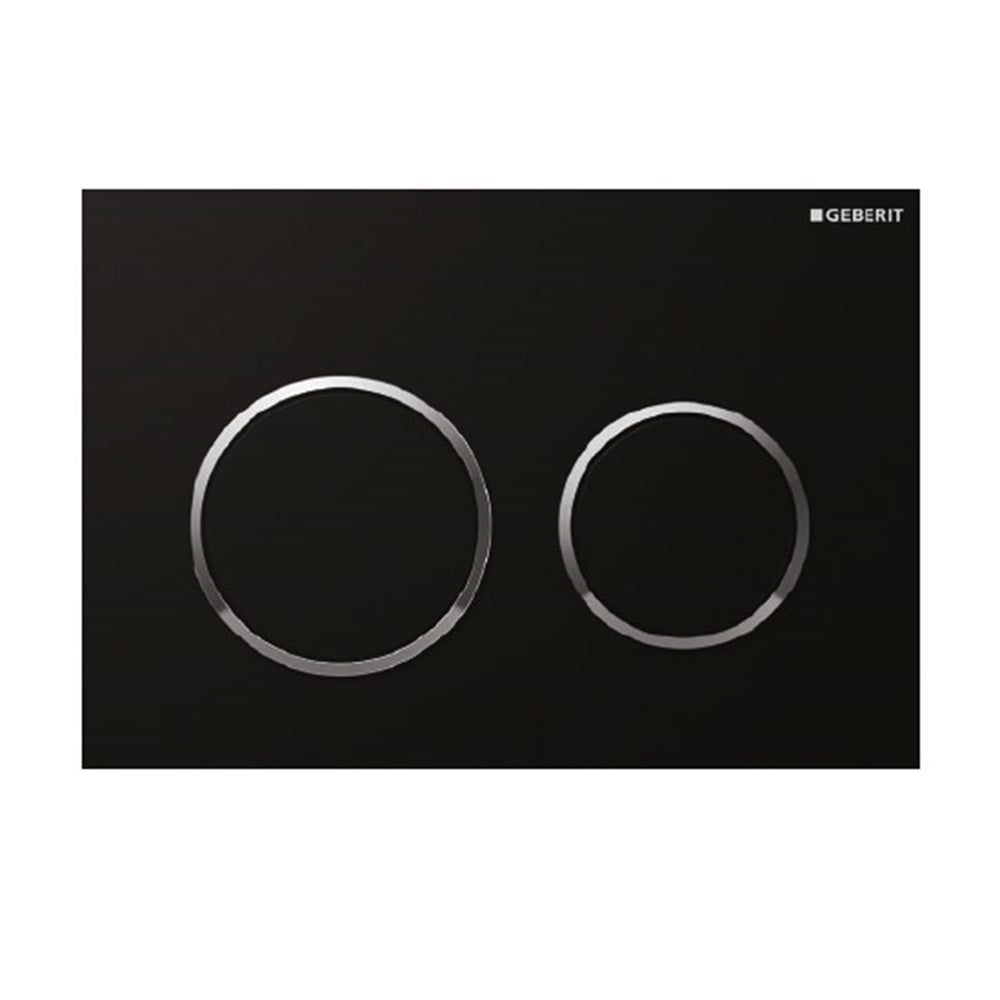 Kappa 21 — Round Dual Flush Button - Black