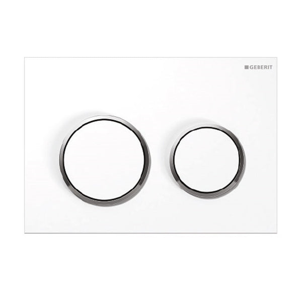 Kappa 21 — Round Dual Flush Button - White