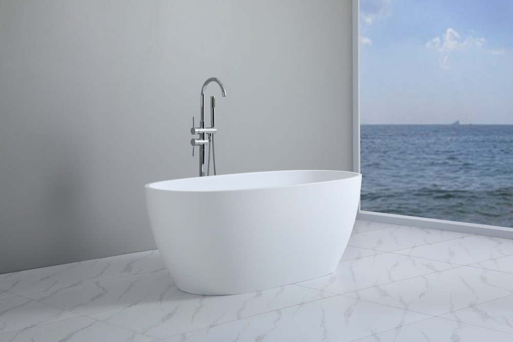 Stella MWBT-5-1700 Free Standing Bathtub Matte White Non Overflow 1700*810*590mm
