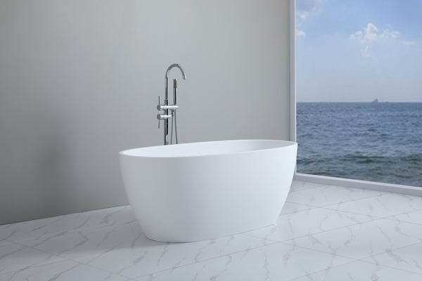Stella MWBT-5-1700 Free Standing Bathtub Matte White Non Overflow 1700*810*590mm