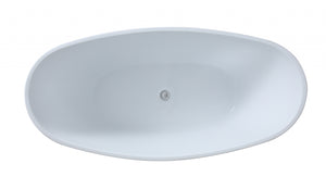 Evie EBT1500B Free Standing Bathtub Gloss Black and White Non Overflow 1500*750*590mm