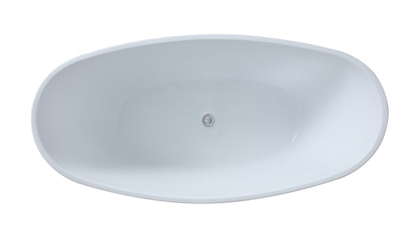 Evie EBT1500B Free Standing Bathtub Gloss Black and White Non Overflow 1500*750*590mm