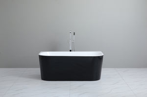 Elivia MBBT-10-1700 BTW Bathtub+C2:C11 Matte Black and Matte White 1700*795*580mm