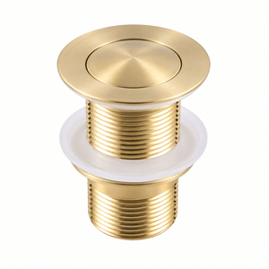 TSI simple Light Brushed Gold Basin Pop Up Waste No Overflow 32/40mm