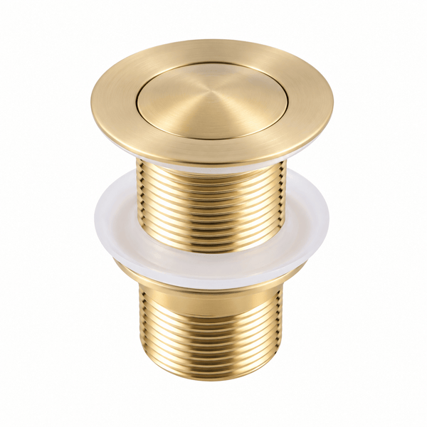 TSI simple Light Brushed Gold Basin Pop Up Waste No Overflow 32/40mm