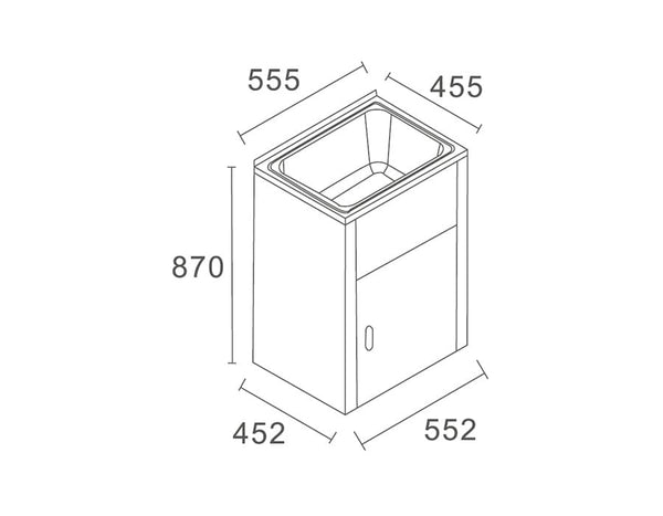 ZENMO Sinks LD 5545 555L*455W*870Hmm LAVASSA Single 45L Laundry Cabinet