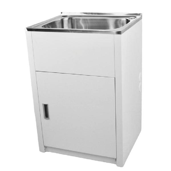 LD 6151 LAVASSA Single Slimline 45L Laundry Cabinet with Tub and 2 Holes