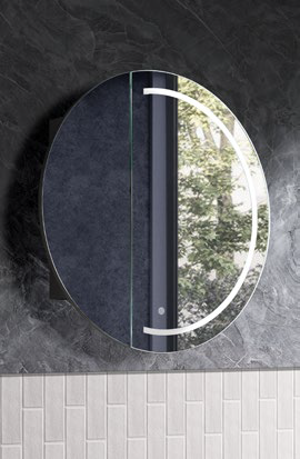 LED RSC-800MW LED Pearl Collection 800*800*130MM Matt White SHAVING CABINET