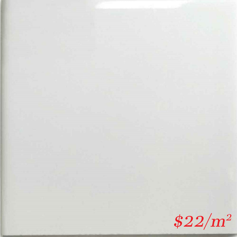 DS0056 SUBWAY PLAIN WHITE GLOSS 150X150MM