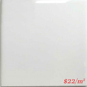 DS0056 SUBWAY PLAIN WHITE GLOSS 150X150MM