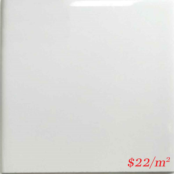DS0056 SUBWAY PLAIN WHITE GLOSS 150X150MM