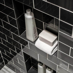 DSS Tile LEO0030 SUBWAY GLOSS BLACK 100X300MM