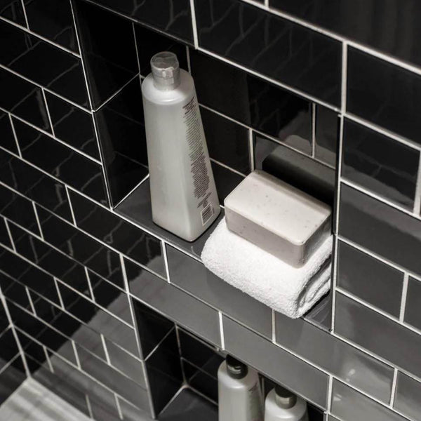 DSS Tile LEO0030 SUBWAY GLOSS BLACK 100X300MM