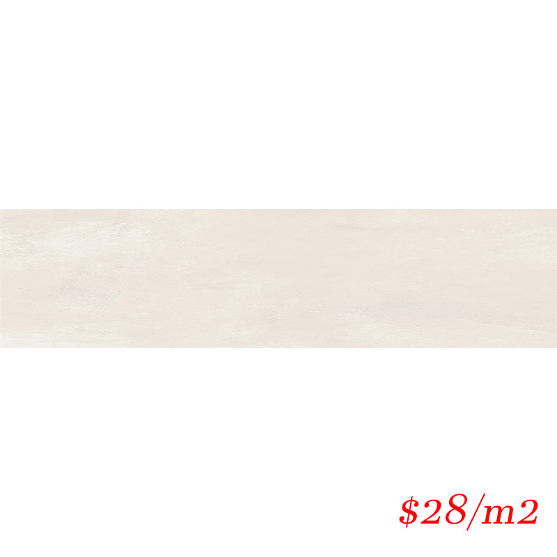 LEO0043 URBAN SUBWAY PLAIN WHITE MATT 75X300MM