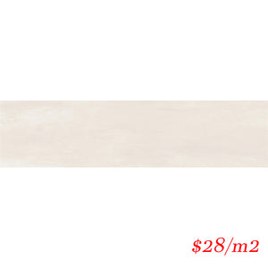 LEO0043 URBAN SUBWAY PLAIN WHITE MATT 75X300MM