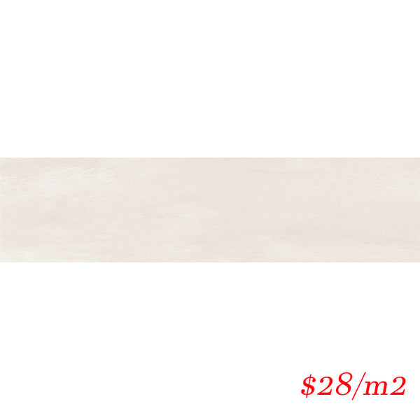 LEO0043 URBAN SUBWAY PLAIN WHITE MATT 75X300MM