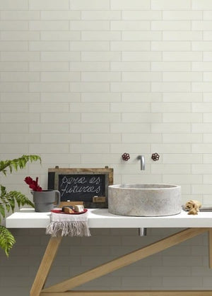 DSS Tile LEO0043 URBAN SUBWAY PLAIN WHITE MATT 75X300MM