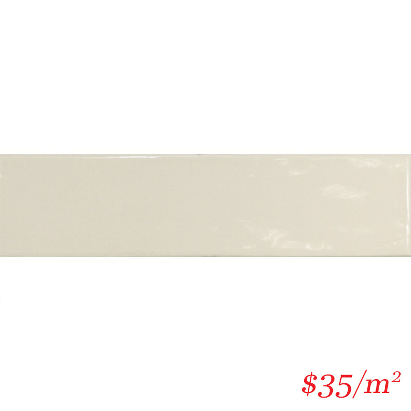 LEO0051 LODGE SUBWAY GLOSS CREAM 75X300MM