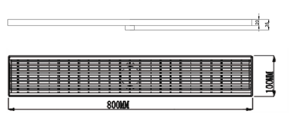 LGFD-GM GUNMETAL LINEAR SHOWER GRATE FLOOR WASTE 600/800/900/1000/1200MM