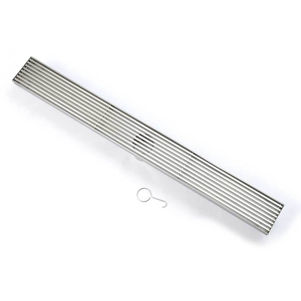 LGFD CHROME LINEAR SHOWER GRATE FLOOR WASTE 600/800/900/1000/1200MM