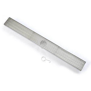 LGFD CHROME LINEAR SHOWER GRATE FLOOR WASTE 600/800/900/1000/1200MM