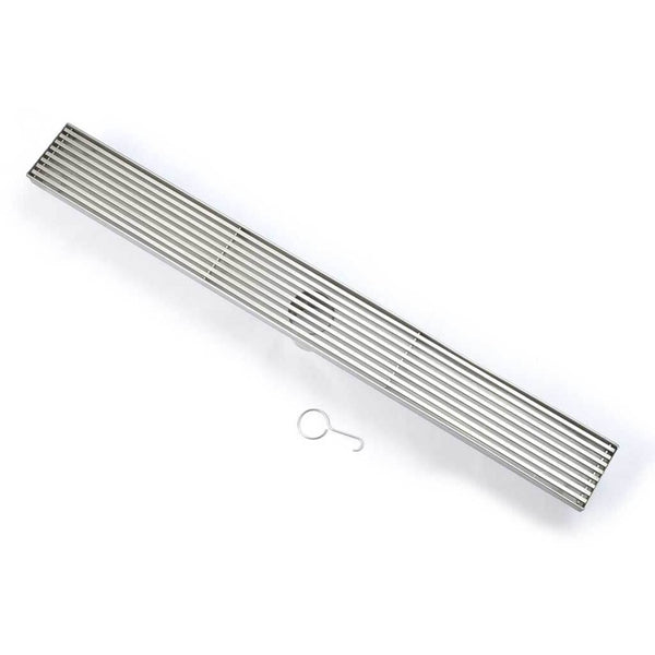 LGFD CHROME LINEAR SHOWER GRATE FLOOR WASTE 600/800/900/1000/1200MM