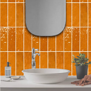 DSS Tile La Riviera Ginger Gloss Subway Tile 65X200mm Made In Spain