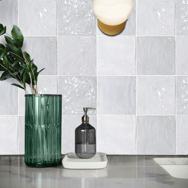 DSS Tile La Riviera Gris Nuage Gloss Subway Tile 132X132mm Made In Spain