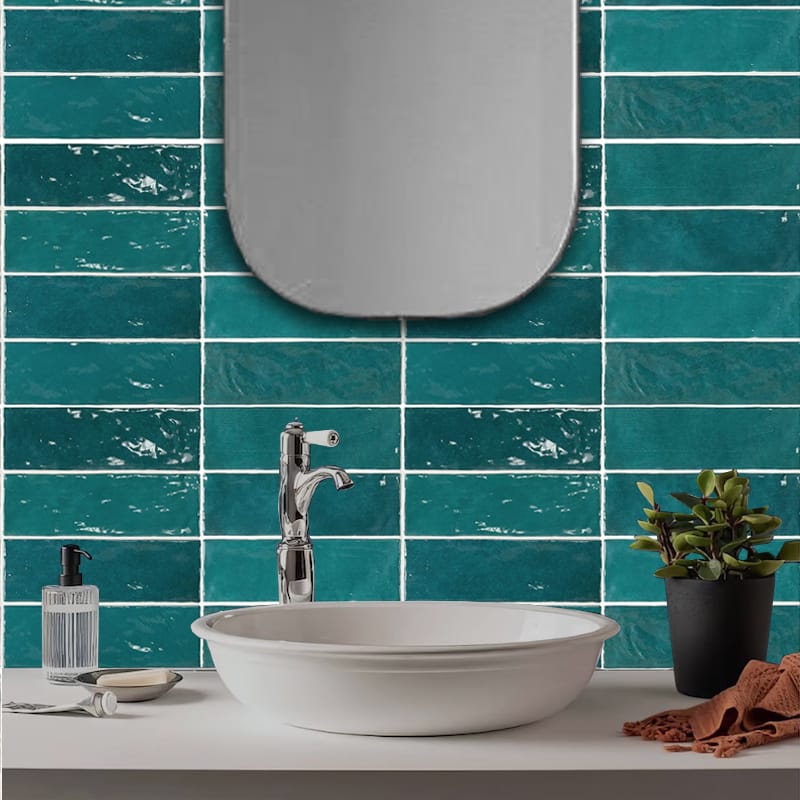 La Riviera Quetzal Gloss Subway Tile 65X200mm Made In Spain
