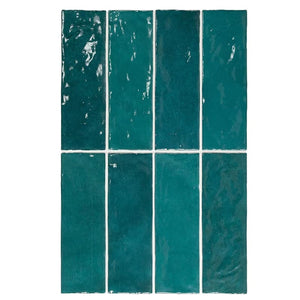 DSS Tile La Riviera Quetzal Gloss Subway Tile 65X200mm Made In Spain