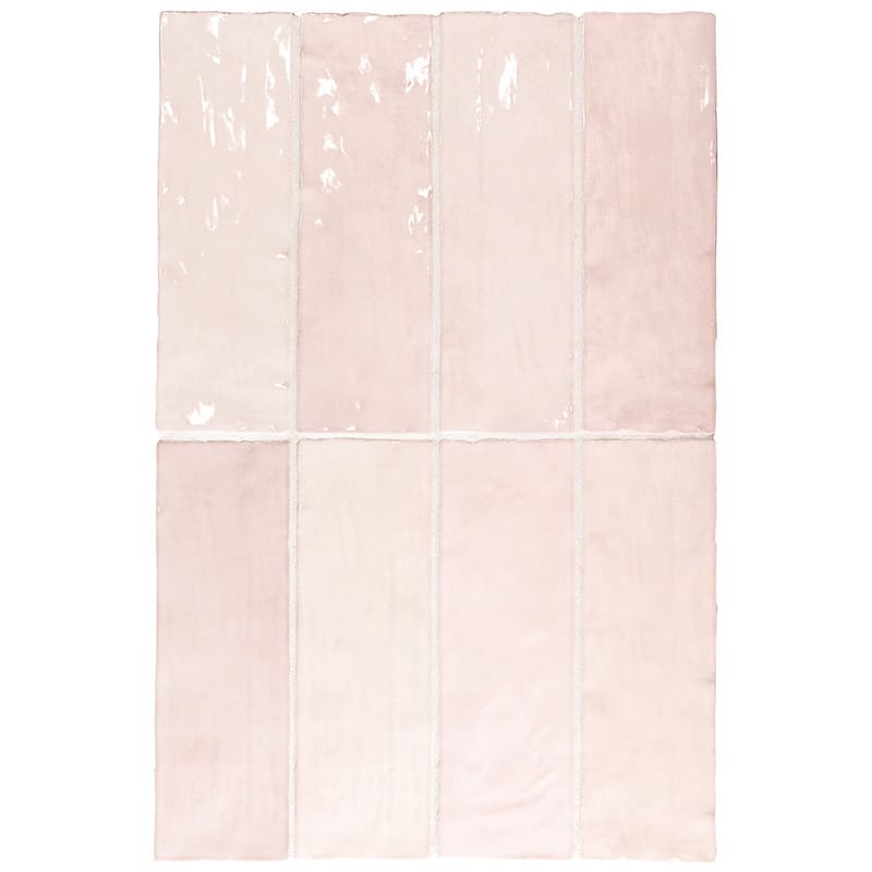 La Riviera Rose Gloss Subway Tile 65X200mm Made In Spain