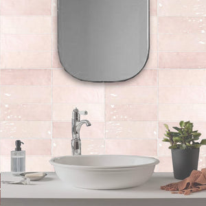DSS Tile La Riviera Rose Gloss Subway Tile 65X200mm Made In Spain