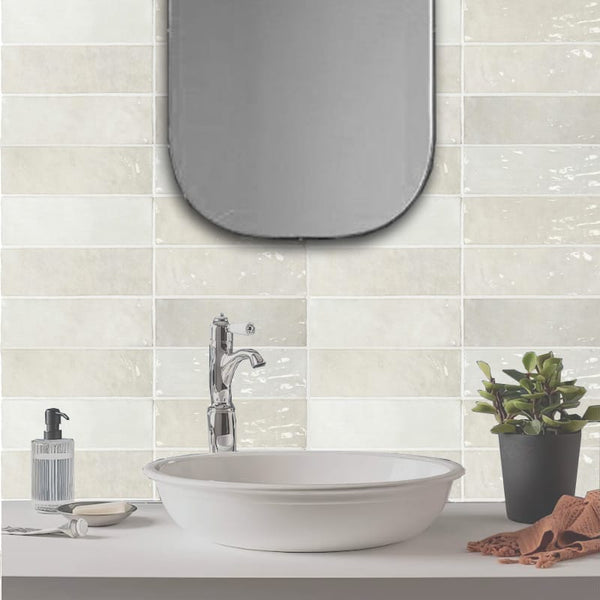 DSS Tile La Riviera Vert Gloss Subway Tile 65X200mm Made In Spain