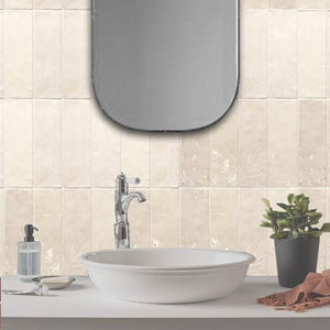 DSS Tile La Riviera Wheat Gloss Subway Tile 65X200mm Made In Spain