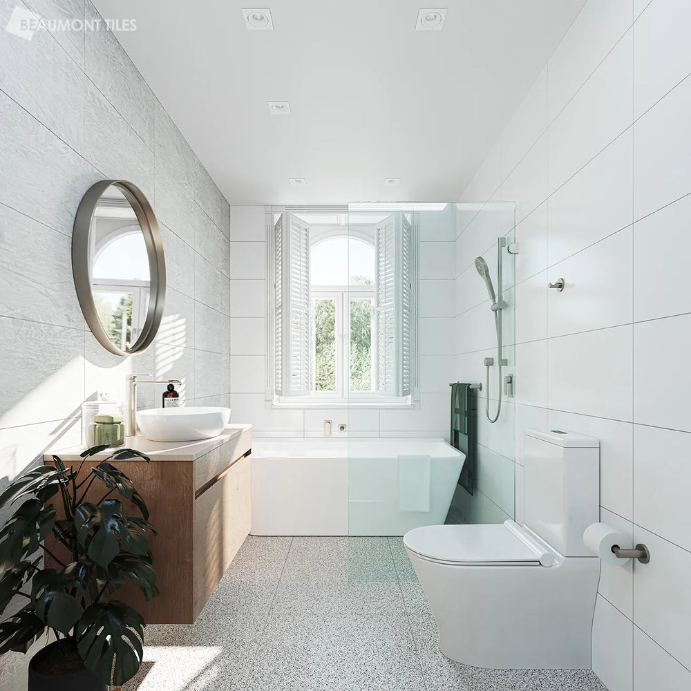 Laurieton Wavy Gloss White Ceramic Tiles 200x200mm