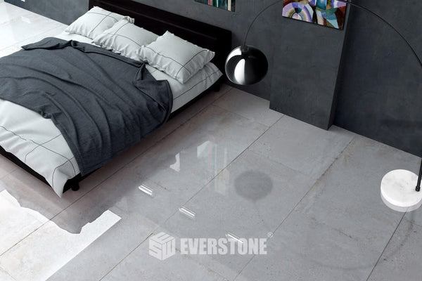EV Tile IT-SC-WHT-6060L Stonecement White Polished 600x600 MADE IN ITALY
