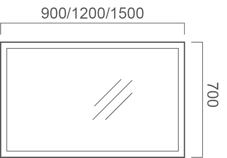 MIRO LUNA157R Anti Fog Mirror with LED Light 1500*700mm