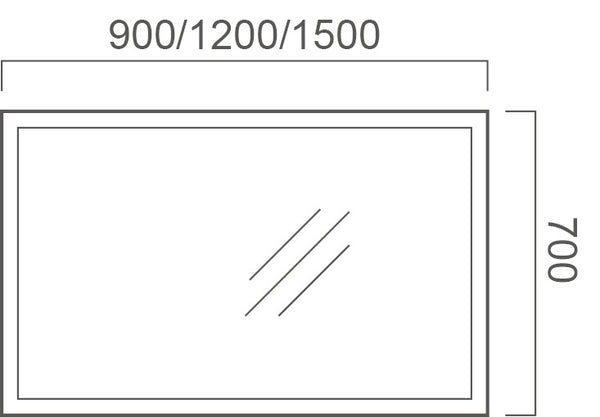 MIRO LUNA907R Anti Fog Mirror with LED Light 900*700mm