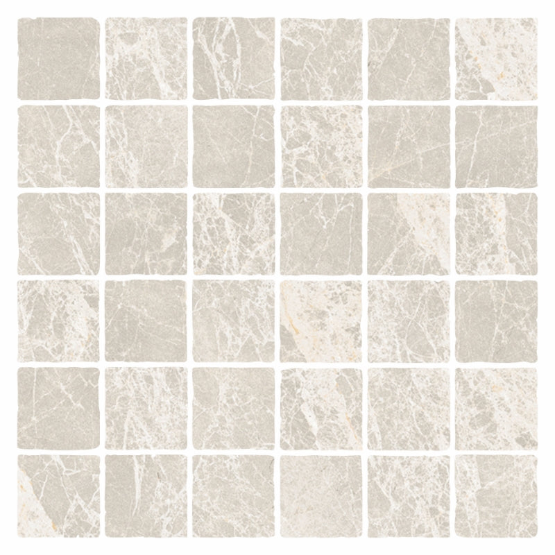 MAC0082 PIETRA MILK TUMBLE MOSAIC 48X48 298X298MM PT01M7