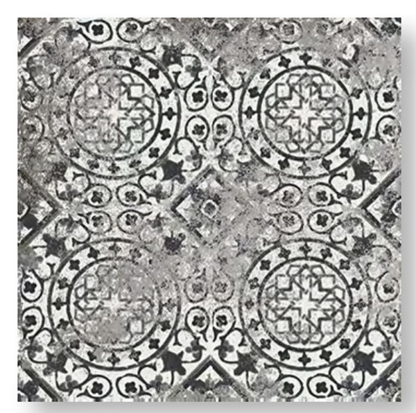 MARI0028   MAIOLICHE CEMENTINE 9 NERA 200X200MM NOVMAIO09 MADE IN ITALY