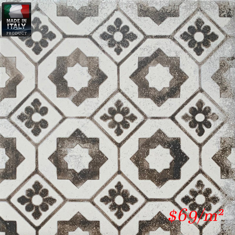 MARI0029   MAIOLICHE CEMENTINE 10 NERA 200X200MM NOVMAIO10 MADE IN ITALY