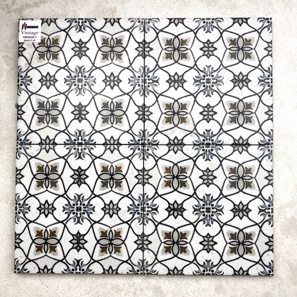 Victiles Tile MARI0032   VINTAGE DECOR 7 BLU 200X200MM VINDEC7 MADE IN ITALY