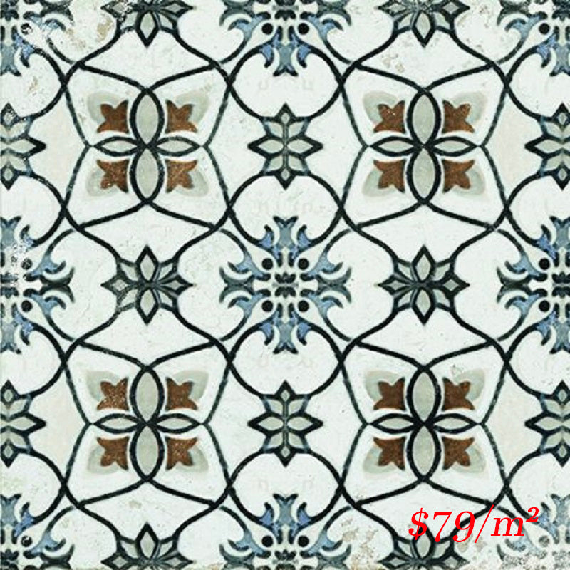 MARI0032   VINTAGE DECOR 7 BLU 200X200MM VINDEC7 MADE IN ITALY