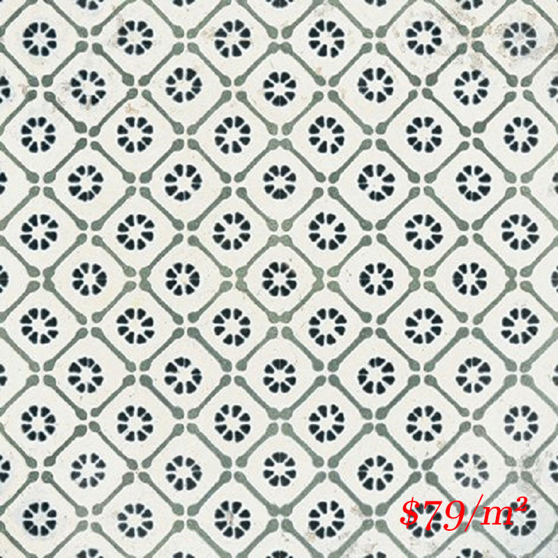 MARI0036 VINTAGE DECOR 16 GREEN 200X200MM VINDEC16 MADE IN ITALY