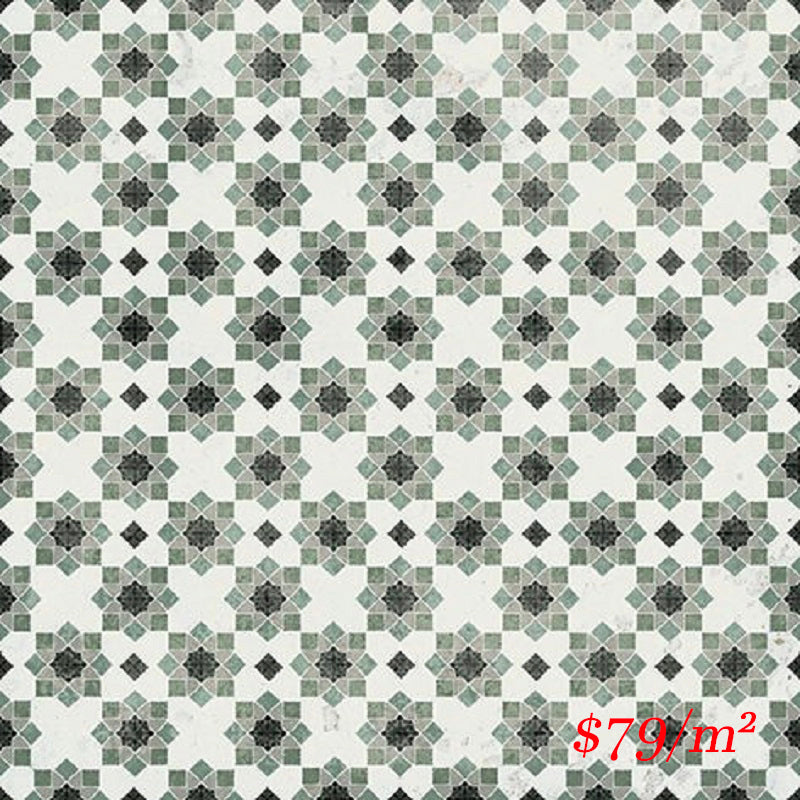 MARI0037 VINTAGE DECOR 17 GREEN 200X200MM VINDEC17 MADE IN ITALY