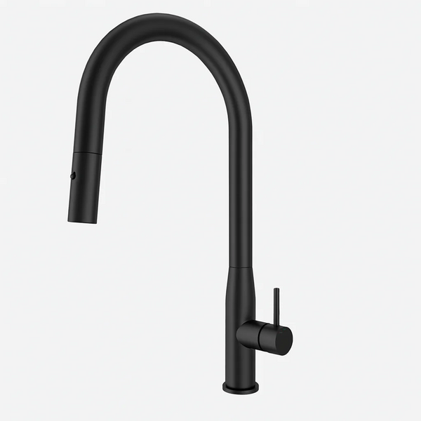 C-1SKMB Navona Carysil Slim Matte Black Pull Out Kitchen Mixer