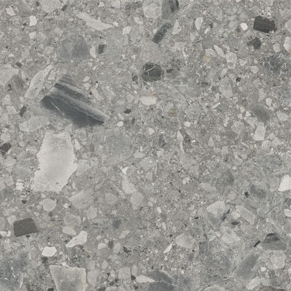 DSS Tile MG0003	VERONA DARK GREY TERRAZZO MATT RECTIFIED 600X600MM TZ6003