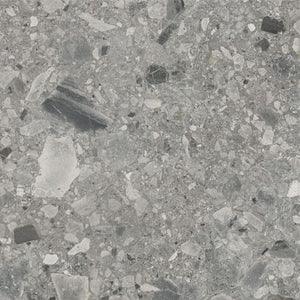 DSS Tile MG0003	VERONA DARK GREY TERRAZZO MATT RECTIFIED 600X600MM TZ6003