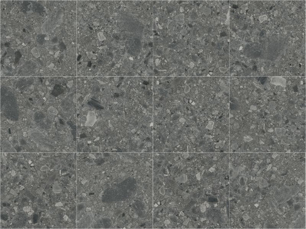 DSS Tile MG0004	VERONA CHARCOAL TERRAZZO MATT RECTIFIED 600X600MM TZ6004