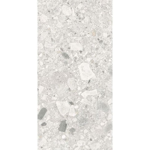 DSS Tile MG0007	VERONA WHITE TERRAZZO MATT RECTIFIED 300X600MM TZ6301